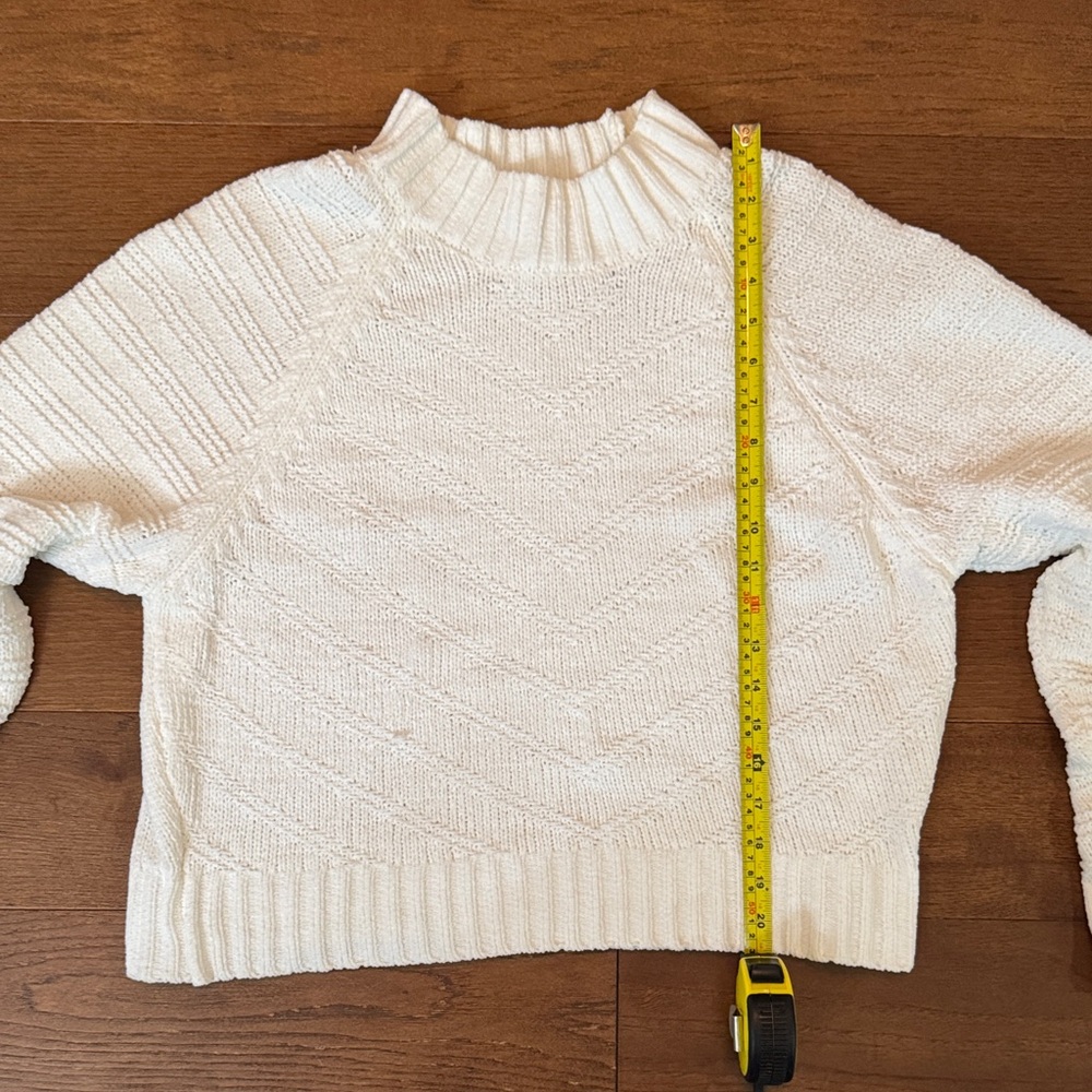 Cozy Cream Ribbed Mock Neck Sweater - Picture 5 of 6